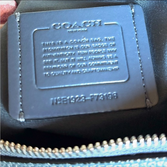 COACH Small Mia Blue Leather Shoulder Bag NWOT - Picture 4 of 6